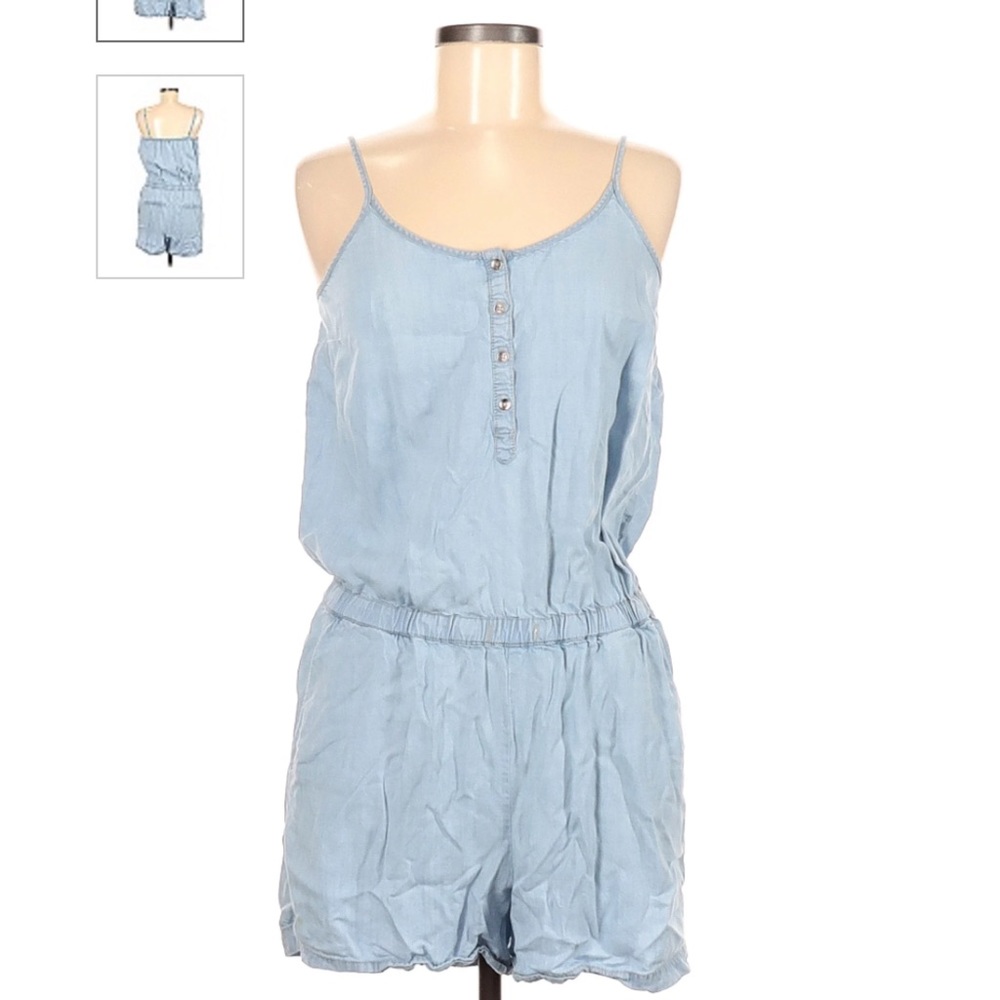 A.N.A. Light Blue Shorts Romper